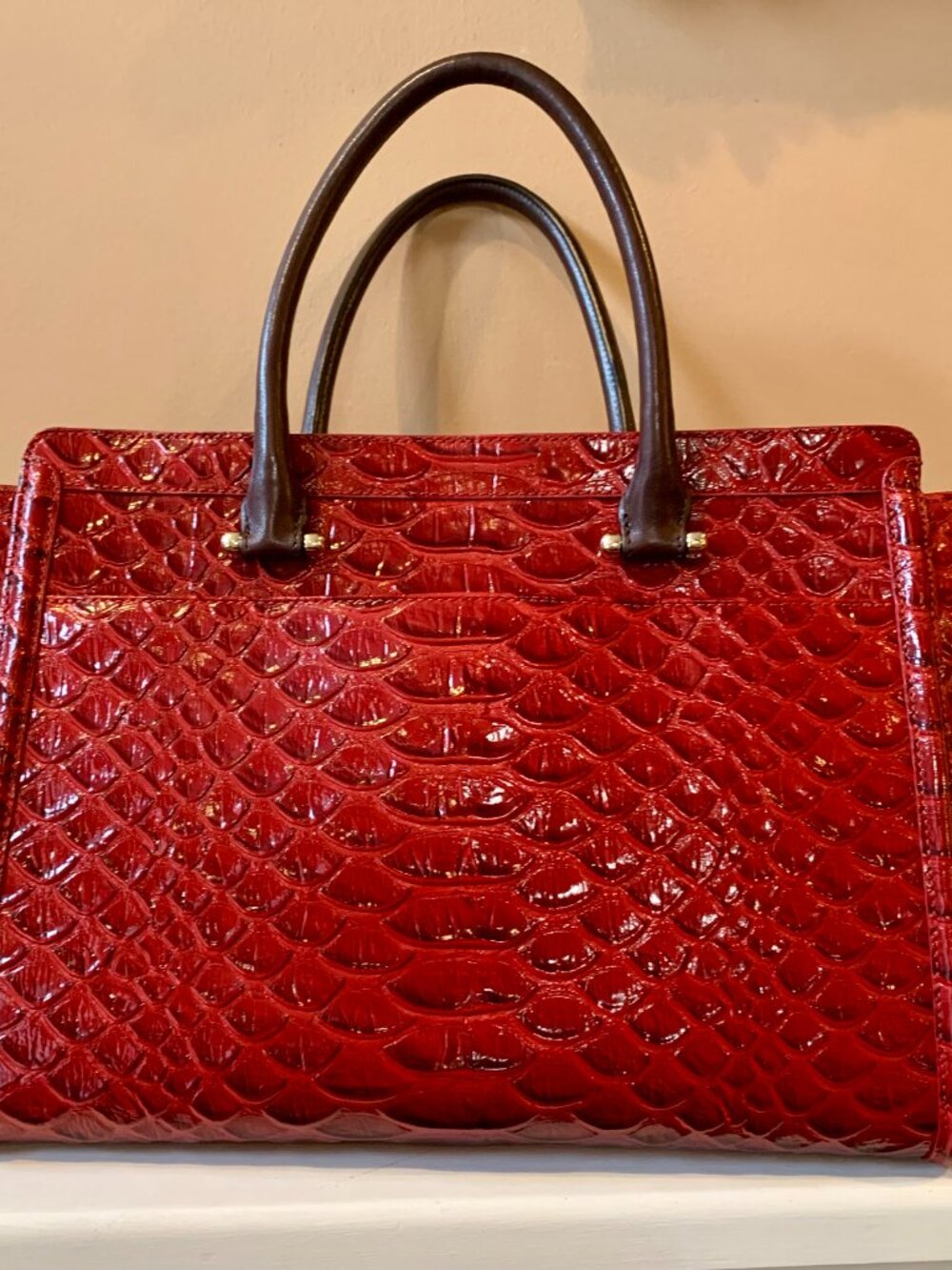 Brahmin Harper Scarlet Vardo satchel UNICORN HTF - Picture 2 of 10